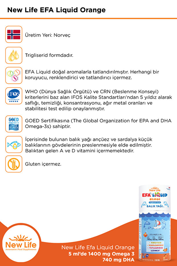 Efa Liquid Orange 150 ml - 2