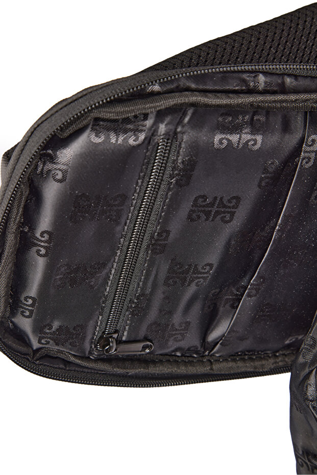 Siyah Ayarlanabilir Omuz Kordonlu Fermuar Kapama Bodybag Omuz Postacı Çantası 01PC001201 - 7