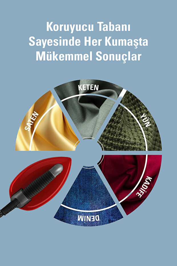 Lift Buhar Kazanlı Ütü - Kırmızı (%100 Kuru Buhar Teknolojisi, %50 Zaman Tasarrufu) - 11