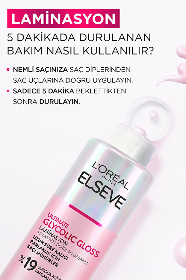 Ultimate Glycolic Gloss Parlaklığı Saça Mühürleyen Laminasyon 5 Dakikada Durulanan Bakım 200ml - 7