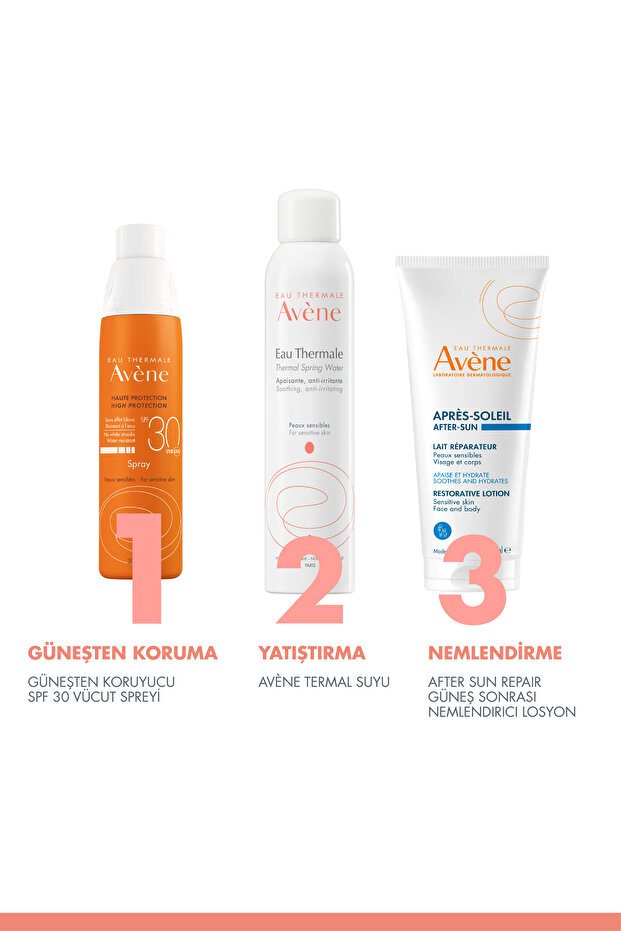 Sprey Güneş Kremi SPF 30 Vücut için Yüksek Koruma Sağlayan Nemlendirici Güneş Bakımı 200 ml - 6