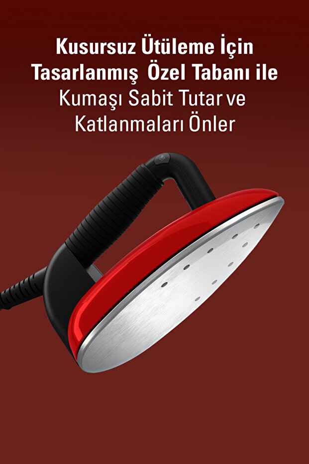 Lift Buhar Kazanlı Ütü - Kırmızı (%100 Kuru Buhar Teknolojisi, %50 Zaman Tasarrufu) - 9
