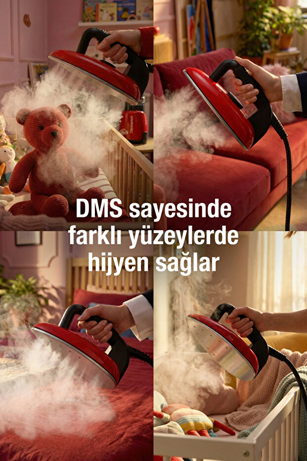 Lift Buhar Kazanlı Ütü - Kırmızı (%100 Kuru Buhar Teknolojisi, %50 Zaman Tasarrufu) - 8