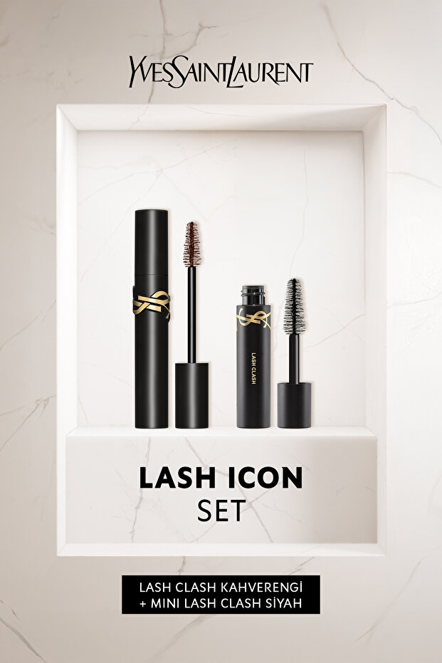 Yves Saint Laurent Lash Clash Kahverengi & Mini Lash Clash Siyah Maskara Seti 7829999999136