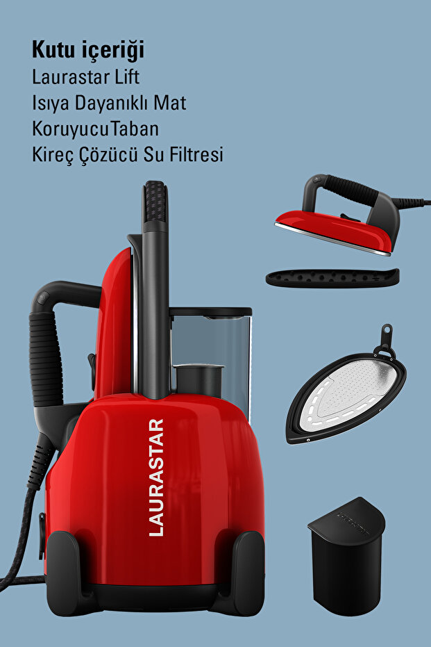Lift Buhar Kazanlı Ütü - Kırmızı (%100 Kuru Buhar Teknolojisi, %50 Zaman Tasarrufu) - 13