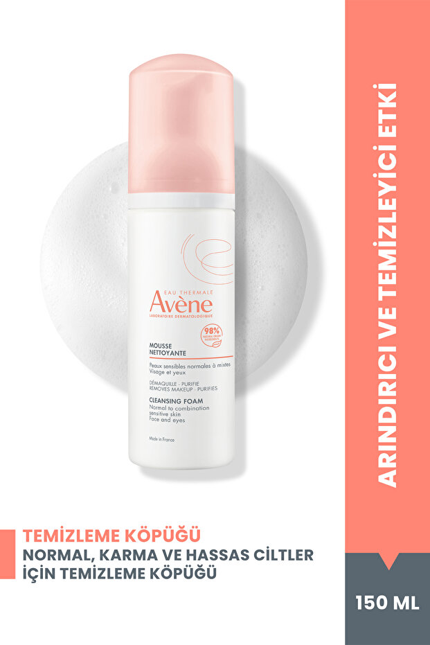 Avene Normal ve Karma Hassas Ciltler için Temizleme Köpüğü 150 ml