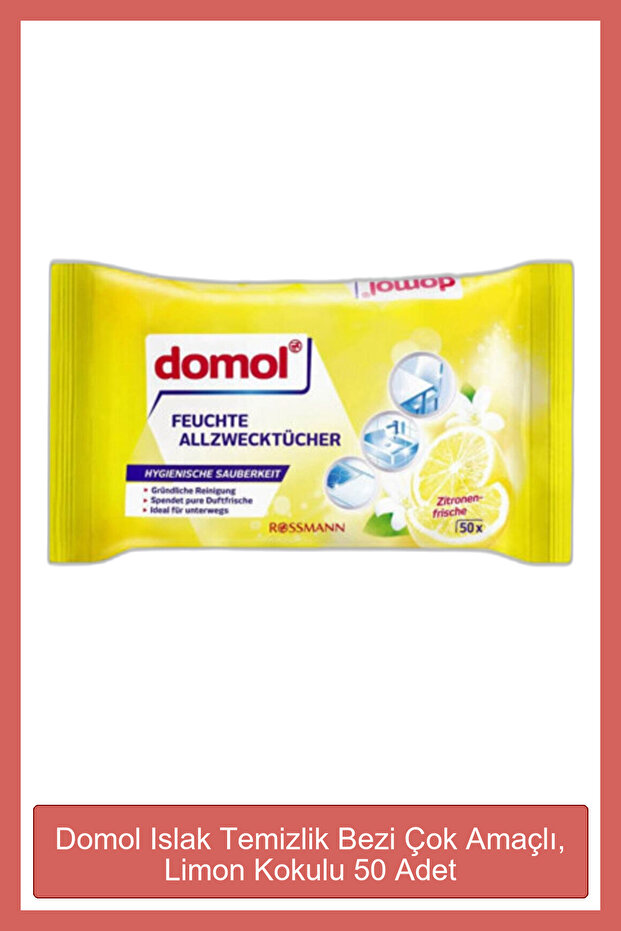 Islak Temizlik Bezi Çok Amaçlı, Limon Kokulu 50 Adet - 1