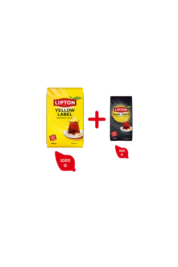 Lipton Yellow Label Dökme Çay 1000 gr + Earl Grey Bergamot Aromalı Dökme Çay 500 gr