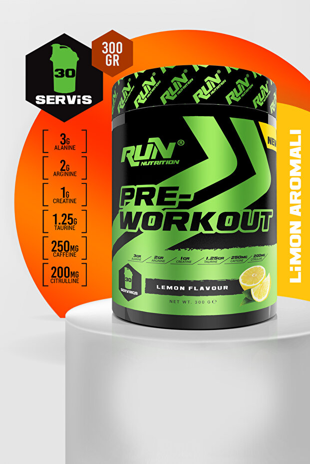 Run Nutrition Pre-workout Limon Aromalı - 300g - 30 Servis