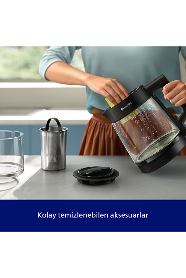 5000 Serisi Çay Makinesi, 2.2 Litre, 1900W, Çay ve Mama Suyu hazırlama, HD7360/00 - 8