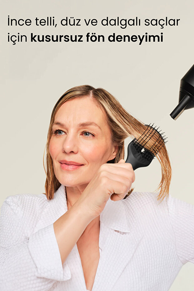 The Ultimate Blow Dry Jet Black Tüm Saç tipleri için Saç Şekillendirici Fön Fırçası-Tarak - 2