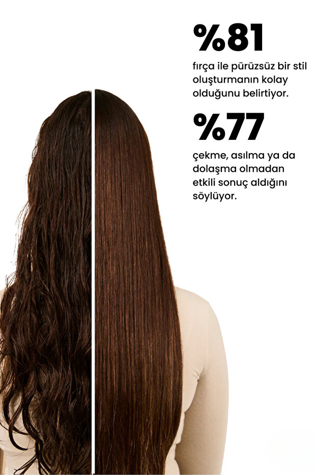 The Ultimate Blow Dry Jet Black Tüm Saç tipleri için Saç Şekillendirici Fön Fırçası-Tarak - 6