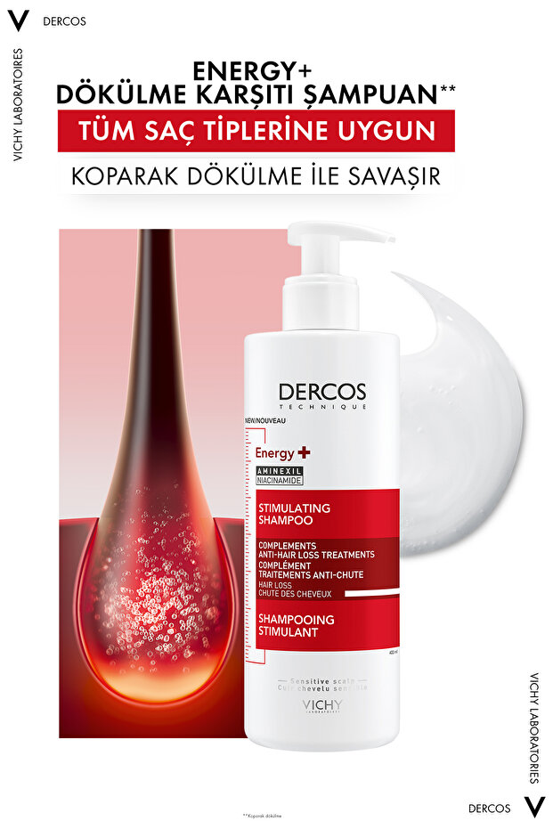 Dercos Energisant Saç Dökülmesine Karşı Şampuan 400 ml - 3