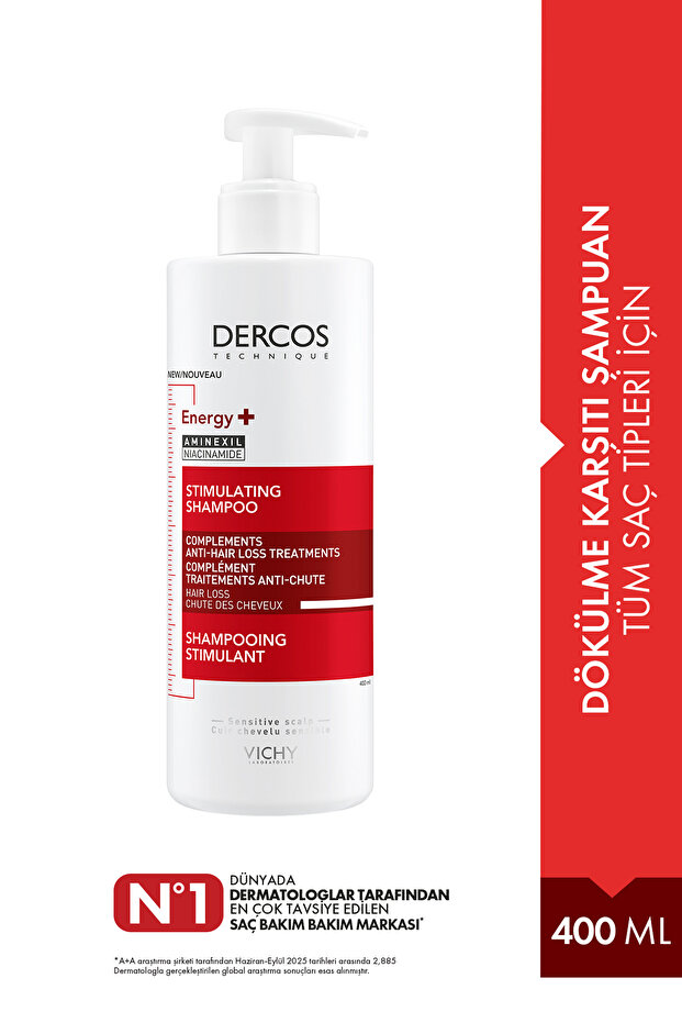 Dercos Energisant Saç Dökülmesine Karşı Şampuan 400 ml - 1