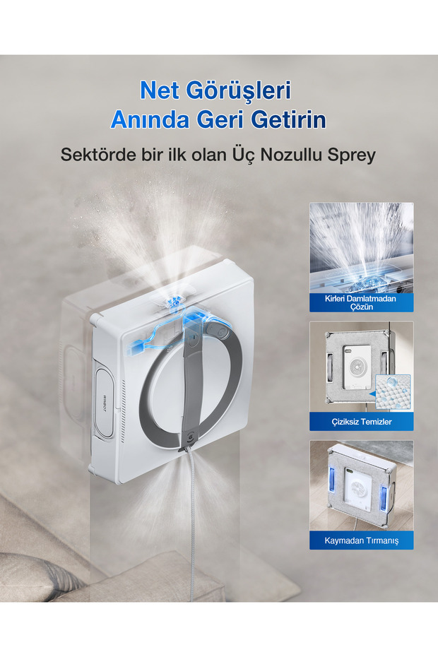 WINBOT W2 PRO Omni Cam Silme Robotu, 6'sı 1 Arada Çok Fonksiyonlu İstasyon - 5