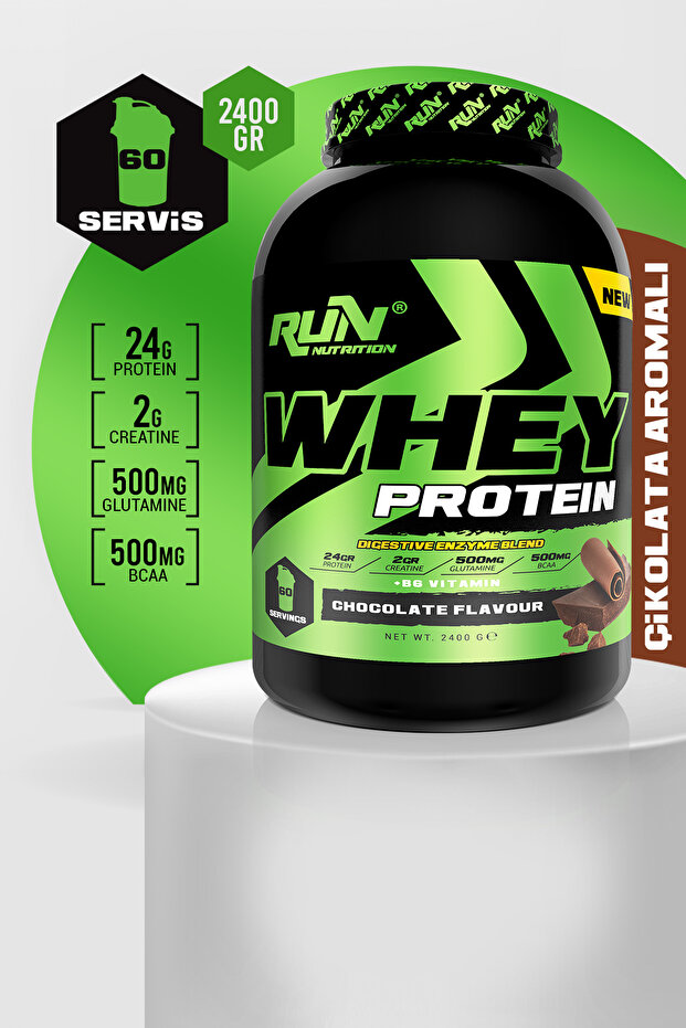 Run Nutrition Whey Protein - 2.4 Kg - Çikolata Aromalı - 60 Servis