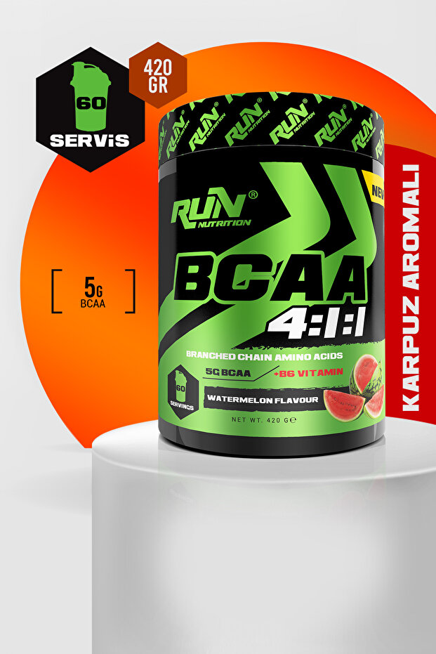 Run Nutrition Bcaa 4.1.1 - Karpuz Aromalı - 420 gr - 60 Servis