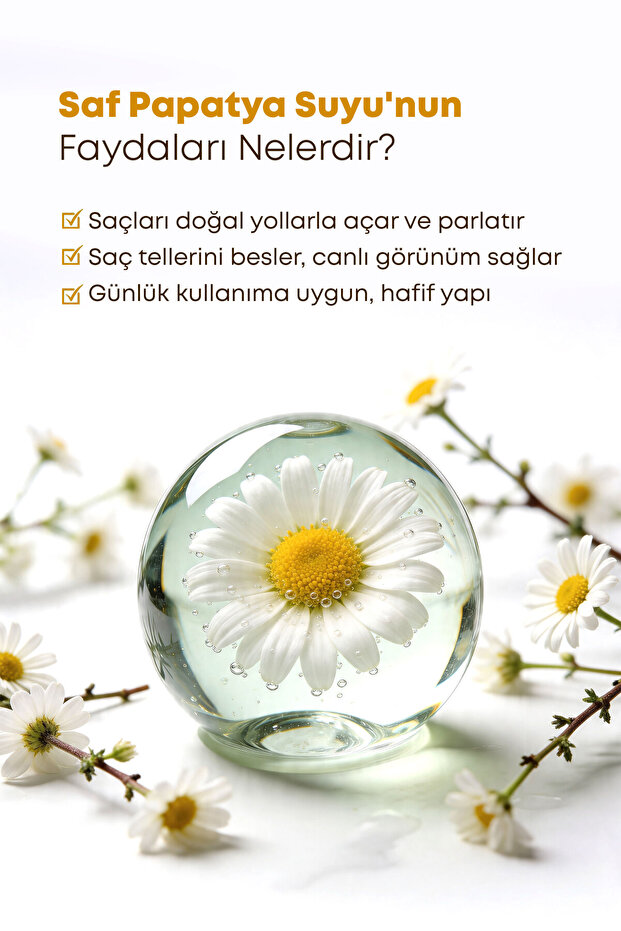 Saf Papatya Suyu & Hidrosolu, Saç Rengi Açıcı ve Parlaklık Verici Tonik Sprey 100 ml - 3