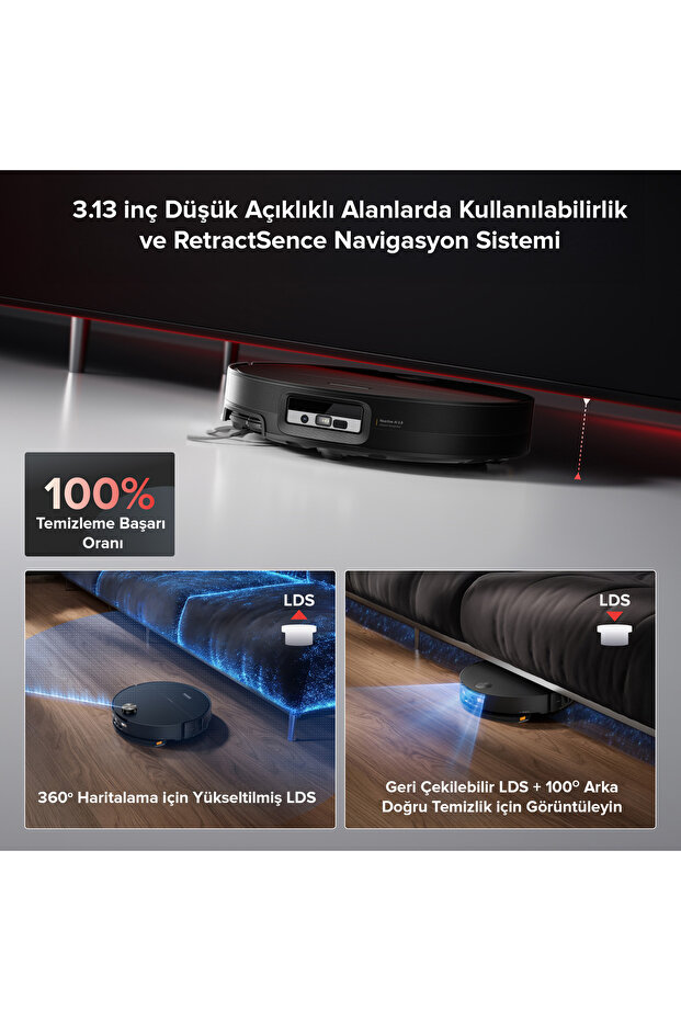 Saros 20 Sonic Akıllı Robot Süpürge 36.000 Pa - Siyah - 5