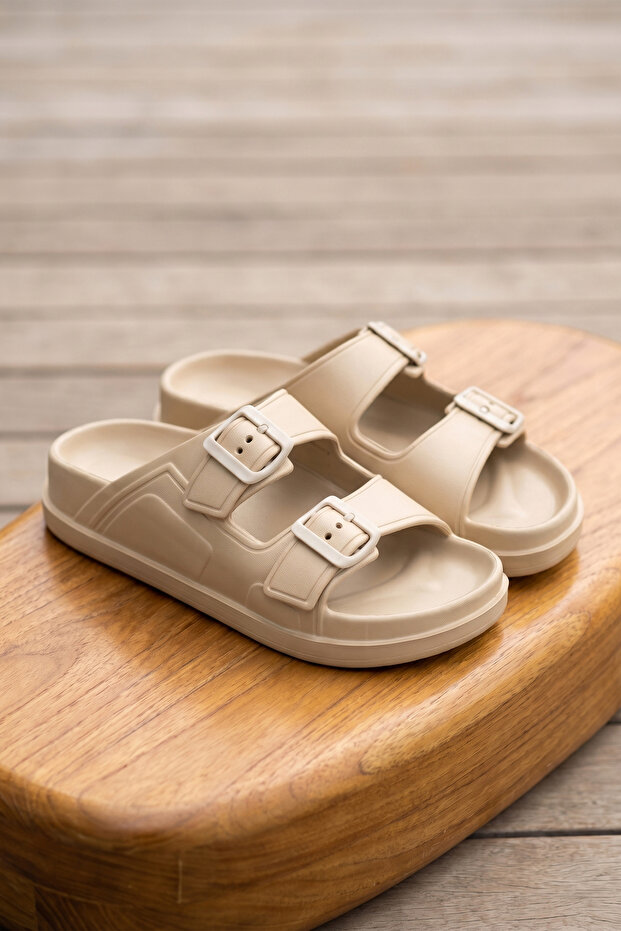 Ds Monapi.Capri Mink Orthopedic Eva Women Buckled Slipper Sandals