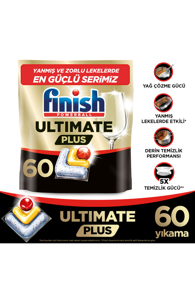 Finish Ultimate Plus Bulaşık Makinesi Deterjanı Kapsül Tablet Limon 60 Adet