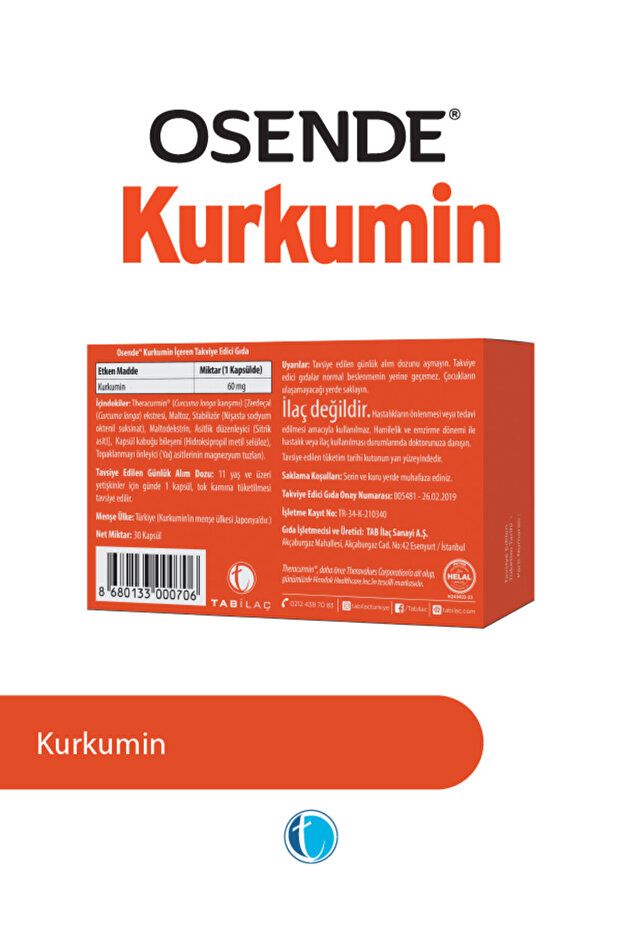Kurkumin 30 Bitkisel Kapsül Theracurmin - 2