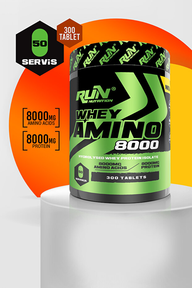 Run Nutrition Whey Amino 8000 - 300 Tablet - 50 Servis
