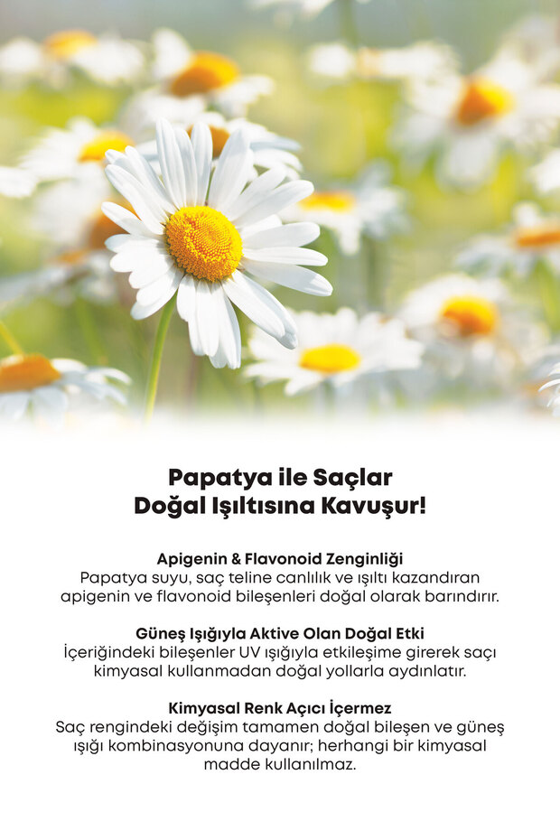 Saf Papatya Suyu & Hidrosolu, Saç Rengi Açıcı ve Parlaklık Verici Tonik Sprey 100 ml - 5
