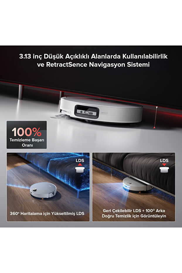 Saros 20 Sonic Akıllı Robot Süpürge 36.000 Pa - Siyah - 8