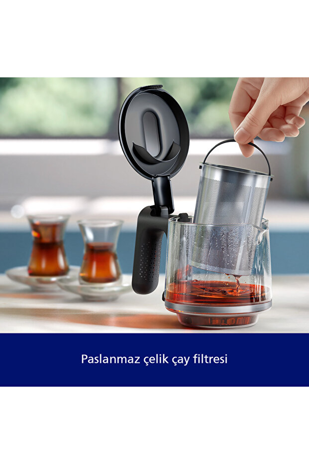 5000 Serisi Çay Makinesi, 2.2 Litre, 1900W, Çay ve Mama Suyu hazırlama, HD7360/00 - 7