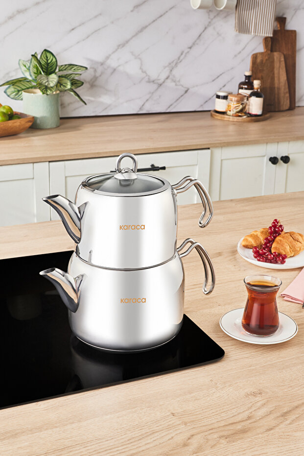 Hane Maxi Size Stainless Steel Induction Compatible Teapot Set XL