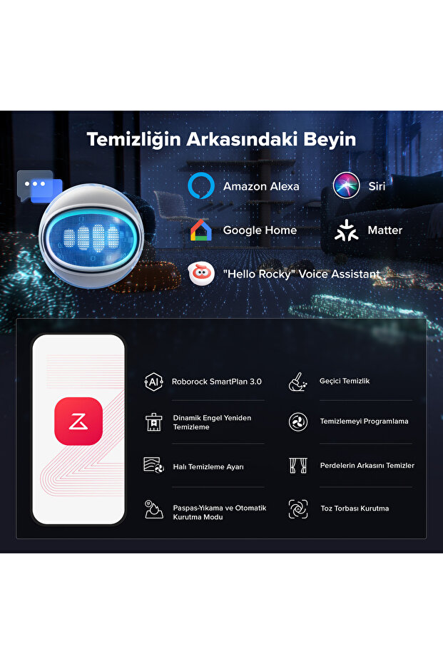 Saros 20 Sonic Akıllı Robot Süpürge 36.000 Pa - Beyaz - 7