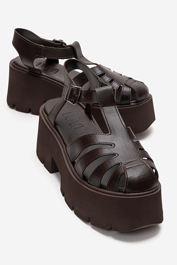 Verua Brown Women's Thick Soled Sandals
