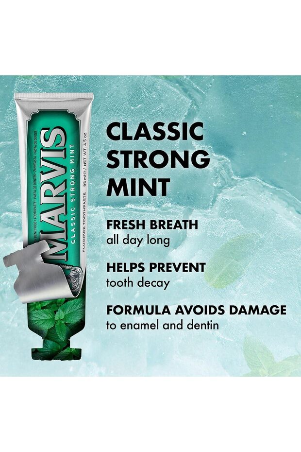 Classic Strong Mint Toothpaste, 85 ml - Long-Lasting Freshness with Intense Mint Flavor X 2 - 3