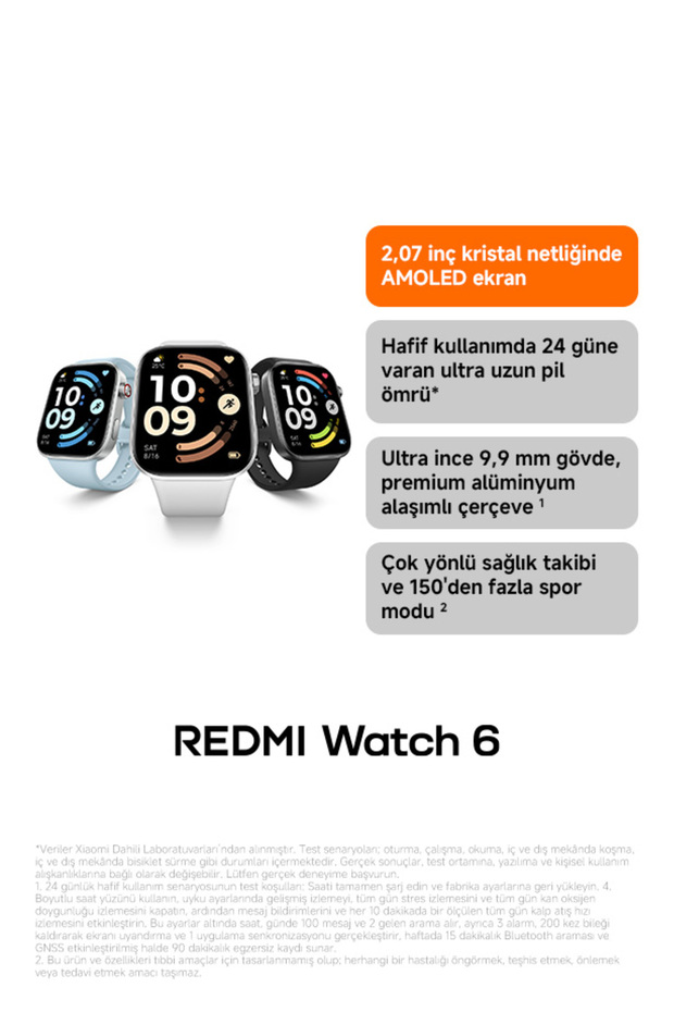 Redmi Watch 6 Mavi Akıllı Saat Sesli Görüşme Özellikli (Xiaomi Türkiye Garantili) - 2
