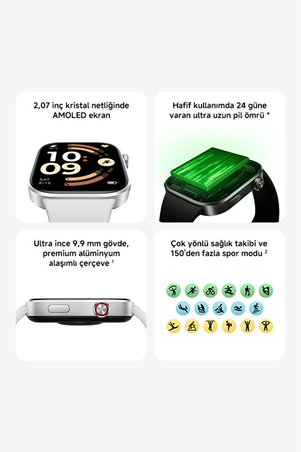 Redmi Watch 6 Mavi Akıllı Saat Sesli Görüşme Özellikli (Xiaomi Türkiye Garantili) - 3