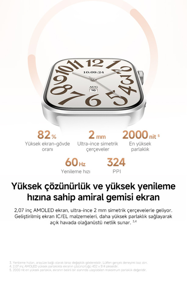Redmi Watch 6 Mavi Akıllı Saat Sesli Görüşme Özellikli (Xiaomi Türkiye Garantili) - 4
