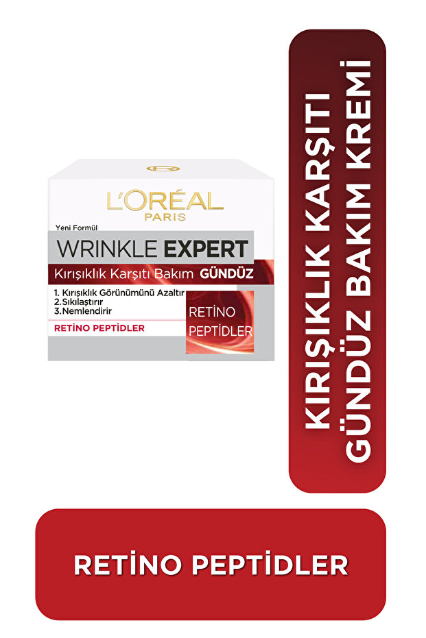 L'Oreal Paris Wrinkle Expert Kırışıklık Karşıtı [Retino Peptit] İçeren Gündüz Yüz Bakım Kremi 50 ml