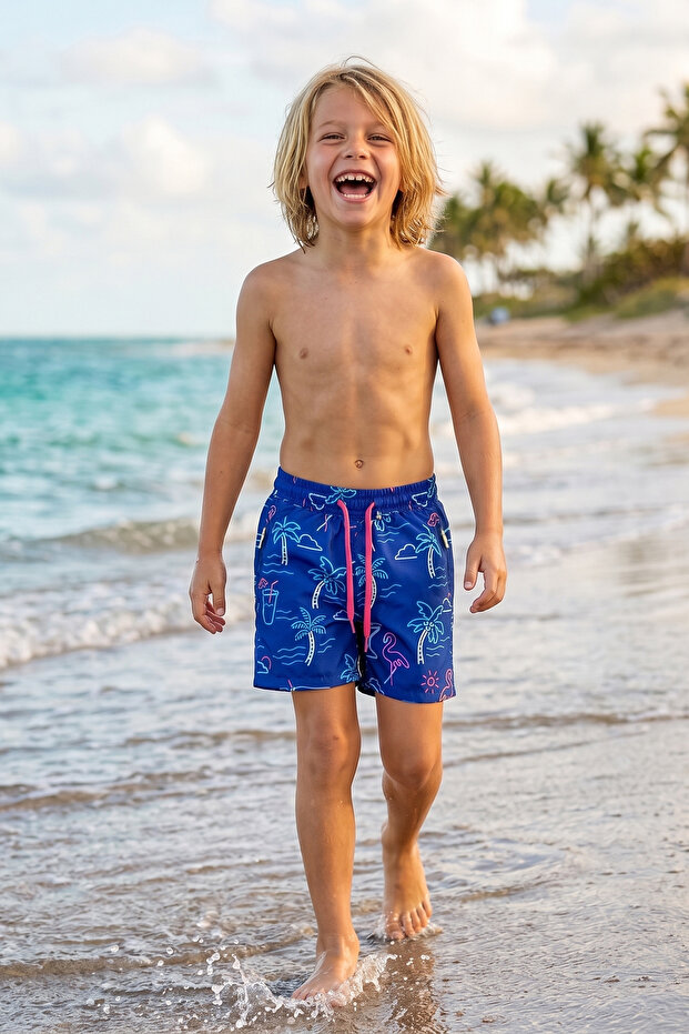 Boy's Swim Shorts Saks Blue