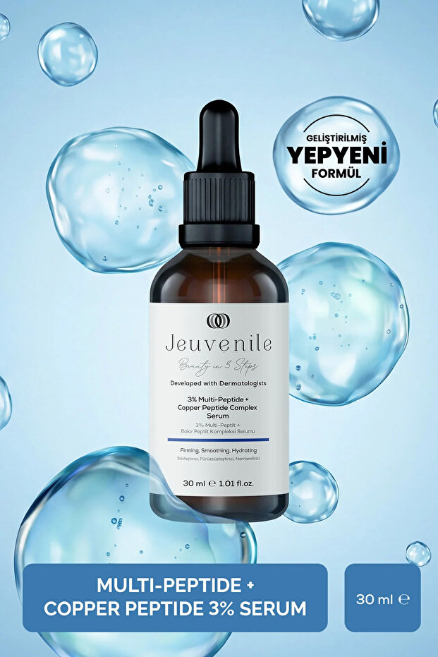 Copper Peptide 3% Serum – Anti-Wrinkle & Skin Barrier Repair, Plumping Effect | Collagen Serum | Firming Serum | Anti Aging | Facial Serum