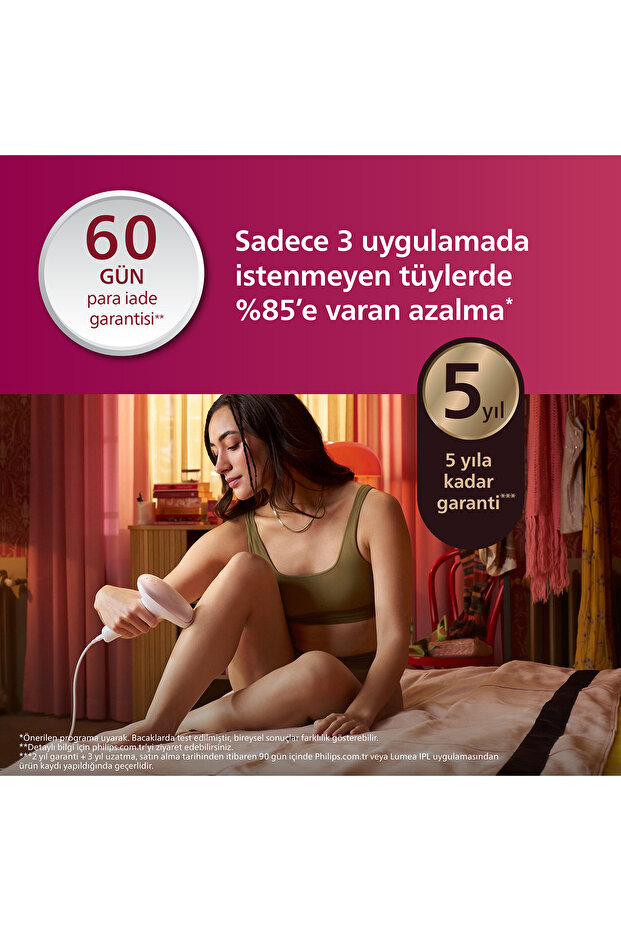 Lumea 7000 Serisi BRI921/00 IPL Tüy Alma, Tüy Kısaltıcı,Vücut ve Yüz için 2 Başlık, Çanta - 3