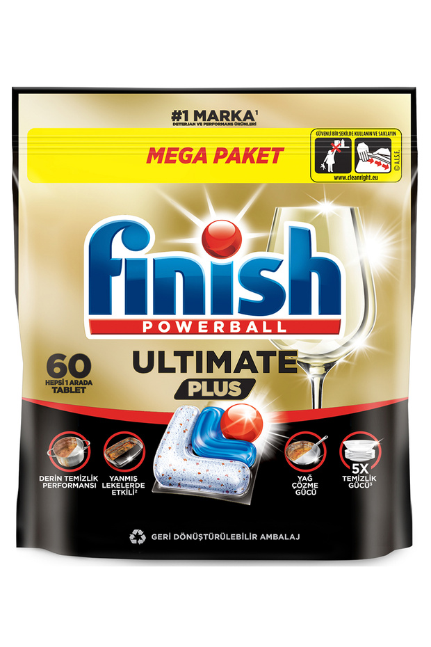 Ultimate Plus Hepsi Bir Arada 60 Kapsül Bulaşık Makinesi Deterjanı Tableti - 2