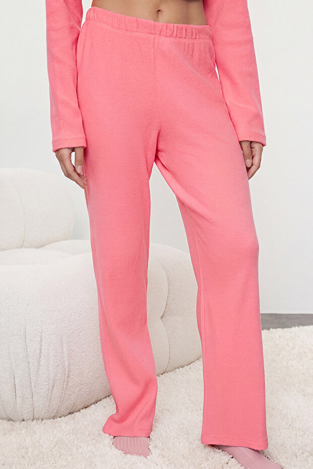 Pembe Fırçalı Soft Fitilli Hırka Örme Pijama Takımı THMAW25PT00074 - 7