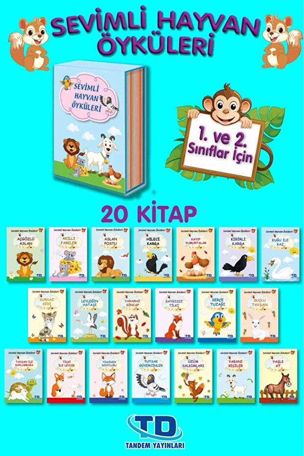 Tandem Yayınları SEVİMLİ HAYVAN ÖYKÜLER 20 KİTAP