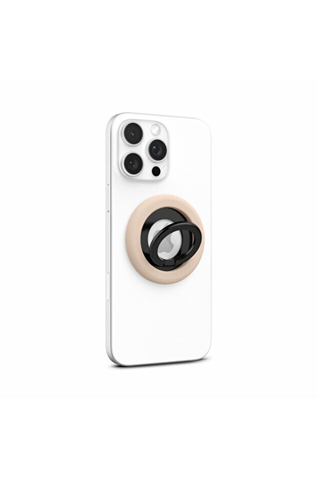MagSafe Destekli Telefon Tutucu Halka Nano Pop Mag Fit Stand özellikli Beige - AMP09031