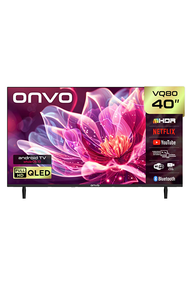 ONVO 40VQ80F2FA 40'' 102 Ekran Uydu Alıcılı Full HD WhaleOS QLED TV