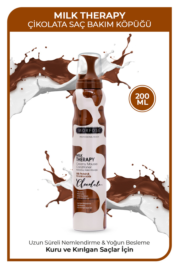 Morfose Milk Therapy Chocolate Saç Köpüğü 200 ml - Besleyici, Koruyucu Etki
