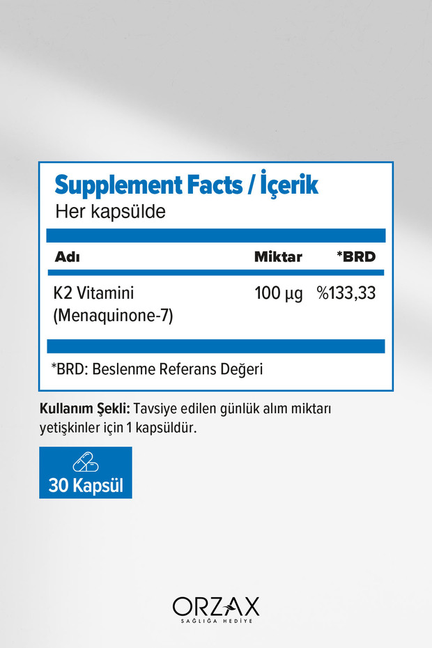 Ocean Menaquinone-7 K2 Vitamini 30 Kapsül - 2