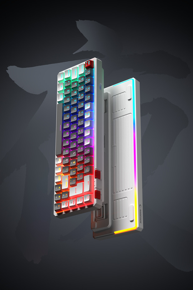 YORU Mini RGB Mekanik Gaming Oyuncu Klavyesi – Outemu Red Switch, Hot-Swap, Anti-Ghosting Gri/Beyaz - 9