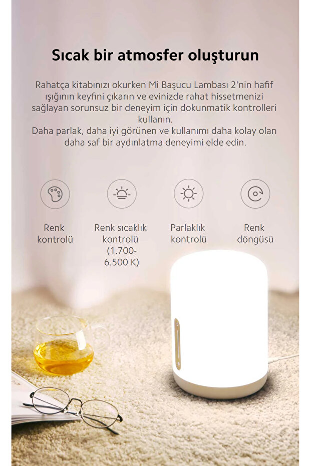 Mi Bedside Lamp 2 Akıllı Başucu Lambası - 9
